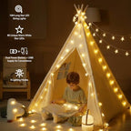 33Ft 80LED Star String Lights Battery and USB Operated, Warm White Star Fairy String Lights,Waterproof for Home Indoor Bedroom Wedding Room Dorm Wall Window Tent LoftBed Patio Party Decor