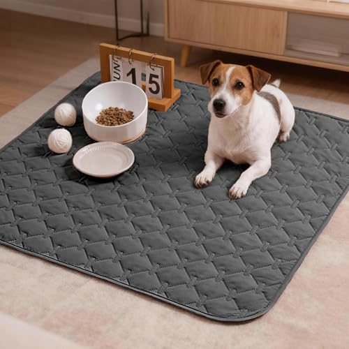 gogobunny 100% Double-Sided Waterproof Dog Bed Cover Pet Blanket Sofa Couch Furniture Protector for Puppy Large Dog Cat, Reversible (30x30 Inch (Pack of 1), Dark Grey/Light Grey) - color: Dark Grey/Light Grey, size: 30x30 Inch (Pack of 1)