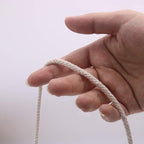 Tenn Well 5mm Macrame Cord, 165Feet Braided Cotton Rope Thick Craft Twine for Macrame Plant Hangers, Wall Hangings, Drawstrings, Clothes Lines, DIY Crafts (Beige)