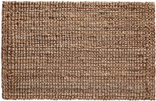 IRONGATE Jute Handspun Area Rug - Premium Jute Handwoven Reversible Chunky Textured Tan Beige Neutral Throw Accent Rug Carpet - Rustic Farmhouse Living Room Bedroom Den Study Décor -24" x 36" Natural - size: 24 x 36 Inch