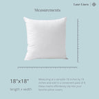 LANE LINEN Throw Pillow Inserts 18" x 18" - Set of 8 White Down Alternative Pillows for Bed, Sofa, and Couch - Fluffy Decorative Stuffer Pillow for Indoors