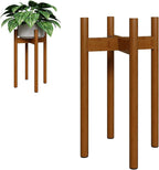 Adjustable Plant Stand Indoor, Bamboo Plant Stand Fits 8 9 10 11 12 Inches, Small Corner Planter Holder for Indoor Plants, Single Floor Plant Stands for Living Room Balcony, Light Brown Tall