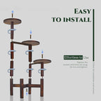 4 Tier Plant Stand Indoor, Wood Tall Corner Plant Display Shelf, Multi Tier Planter Holder Flower Rack Pot Stand For Living Room Garden Patio Balcony