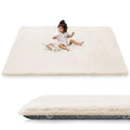 1.5" Thick Baby Play Mat for Floor, 59x79 Playpen Mat, Pro Soft Flannel Foam Mats Toddler Infant Kids Crawling for Nursery Rug Playroom Living Room Waterproof Easy Care Non-Slip (Beige)