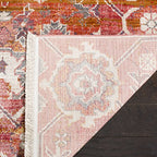 SAFAVIEH Persian Collection Area Rug - 5' x 7'6", Red & Orange, Traditional Oriental Distressed Design, Non-Shedding & Easy Care, Ideal for High Traffic Areas in Living Room, Bedroom (VTP471Q) - size: 5' x 7'6" (Rectangular)