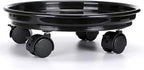 2Pcs Plant Caddy,Planter Pot Mover, Plant Pot Pallet Dolly Caster with Universal Wheels, Round Movable Planter Dolly Trolley Tray Pallet Outdoor Indoor Tree Flower Stand Planter (13 inch+2pcs+black)