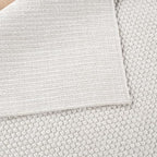CAMILSON Easy Jute Rug 8x10, Indoor Outdoor Off-White Farmhouse Area Rugs for Living Room Patio and Kitchen Rug, Solid Woven Design, Easy-Cleaning, Non Slip Washable Outside Carpet Alfombras (8 x 10)