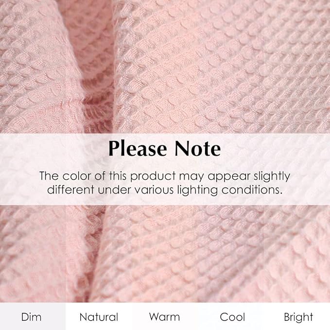 Salt Earth GOTS Certified 100% Organic Cotton Throw Blanket, 108"x90" Waffle Blankets & Throws for Bed, Throw Blanket for Couch, Cozy Christmas Blankets and Throws for Christmas Gifts (Misty Rose)