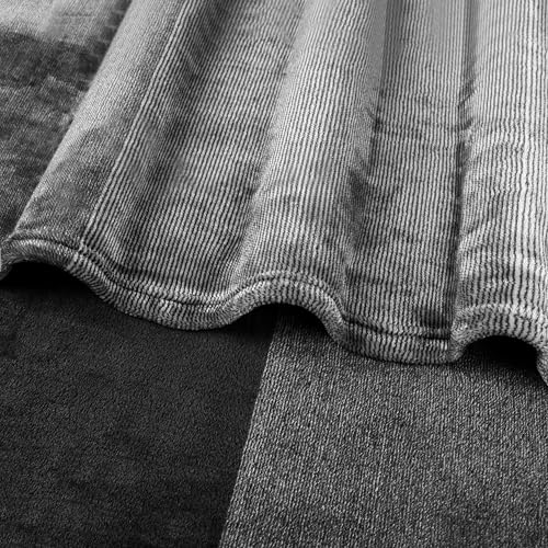 Pavilia Black Ombre Fleece Blanket for Twin Size Bed, Soft Plush Lightweight Cozy Microfiber Gift Decorative Blanket, 60x80 - color: Gradient - Black, size: 60 x 80 Inches - Twin