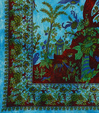 Popular Handicrafts Tapestry Wall Hanging Hippie Tree of Life Kaleidoscope Bohemian Hippy Intricate Floral Design Indian Tapestries Bedspread Turquoise 53 x 78 Inch - color: Turquoise, size: 78"L x 53"W