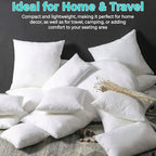 Throw Pillow Inserts (Set of 2, White), 16x16 Inches - Premium Cushion Fillers for Sofa, Bed, and Home Décor (16x16 Inch (Pack of 2))