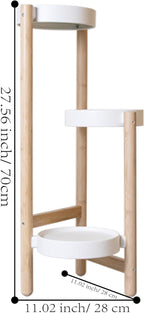 Plant Stand Indoor, 3 Tier Bamboo Plant Stands Corner Plant Stand for Multiple Plants, Tall Plant Shelf Plant Holders for Indoor, Outdoor, Corner, Living Room, Balcony, and Bedroom