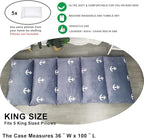 ICOPUCA Floor Lounger Pillow Casing for Boy Girl, Soft Minky Plush, Anchor Print, Cover/Sleeve/Casing Only! Perfect for Reading and Watching TV Cushion - Excellent for Sleepovers, King Size