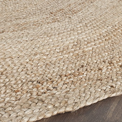 SAFAVIEH Area Rug 4' Square - Cape Cod Collection- Natural Brown, Handmade Braided Flat Weave Jute (CAP252A) - size: 4' x 4' (Square)