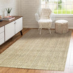 JONATHAN Y Hiro Hand Woven Chunky Jute Ivory Indoor Area Rug, 8x10, Bohemian, Transitional, Easy-Cleaning for Living Room, Bedroom, Kitchen, Pet Friendly, Non-Shedding (NFR103A-8) - size: 7'8" x 10' (Rectangular)
