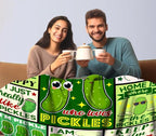 Pickle Blanket Funny Gift for Girl Women,Soft Flannel Pickles Merch Throw Blankets Best Pickle Lovers Present Birthday Gifts Pickles Stuff Blanket for Boys Kids Adults 50"x40"