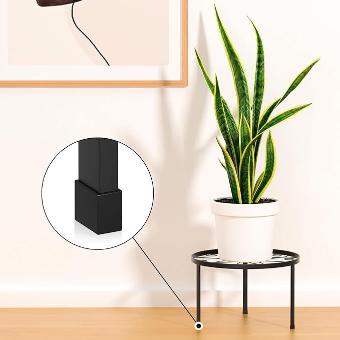 5-Pack Decent Metal Plant Stand Indoor, Assembly Free Plant Stands for Multiple Plants Outdoor, Anti-Rust Flower Display Stand, Corner Plant Shelf for Home Patio Gardening Decor (Black)