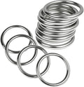 Ewparts Metal O Ring 1.5 inch Solid Metal Rings for Crafts 1.5 in 12 Pack 4mm Thick Heavy Duty 1 1/2 inch Welded O Rings Macrame for Sewing,Dog Leash,Dog Collor,Macrame Plant Hanger