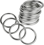 Ewparts Metal O Ring 1.5 inch Solid Metal Rings for Crafts 1.5 in 12 Pack 4mm Thick Heavy Duty 1 1/2 inch Welded O Rings Macrame for Sewing,Dog Leash,Dog Collor,Macrame Plant Hanger