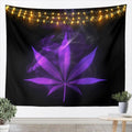 Erosebridal Wall Hangings Leaves Tapestries Bohemian Chic Smoky Leaves Botanical Tapestry Gothic Nature Plant Tapestry Black Decorative Large 59x82