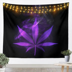 Erosebridal Wall Hangings Leaves Tapestries Bohemian Chic Smoky Leaves Botanical Tapestry Gothic Nature Plant Tapestry Black Decorative Large 59x82