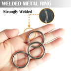 Ewparts Metal Rings for Crafts 1 inch 3 0Pack Small Metal Rings Stainless Steel Welded 4mm Thick Heavy Duty Matel O Ring for Macrame Plant Hanger,Dog Leashes Bulk Small Craft Macrame Ring