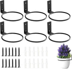 Wall Plant Holder,4 Inch Wall Mounted Plant Holder,Plant Wall Mount,Plant Pot Holder,Wall Planters for Indoor Plants (6 Pack)