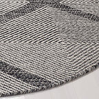 SAFAVIEH Montauk Collection 4' Round Black MTK821D Handmade Cotton Entryway Foyer Living Room Bedroom Kitchen Area Rug - color: Black, size: 4' (Round)