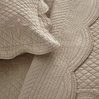 Calla Angel Sage Garden Luxury Pure Cotton Matelasse Quilted Pillow Sham, Standard, 20x26, Coffee - color: Coffee, size: Standard