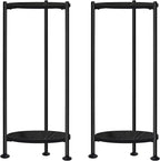 2-Pack Plant Stand Indoor Outdoor, 30'' Tall Plant Stands for Indoor Plants, Heavy Duty Indoor Plant Shelf, 2 Tier Display Rack for Living Room, Balcony, Deck, Black