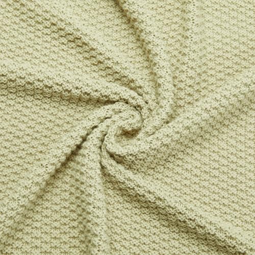 Amazon Basics Chunky Cable Knit Throw Blanket for Couch, Sofa, Bed, Lightweight Soft Cozy, 50" x 60", Sage Green - color: Sage Green, style: Knitted