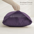 JELLYMONI Pillowcases King Size Purple 2 Pack Boho Striped Bed Pillow Covers 20x36in Polyester Envelope Pillow Shams Tufted Bohemian Textured (Pillows are not Included)