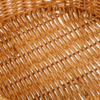 Hemoton Boho Plant Stand: Rattan Planter Basket - Desktop Succulent Flower Stand - Small Flower Pot Holder Rack - Planter Shelf For Living Room Balcony And Tabletop