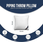 Utopia Bedding Throw Pillow Inserts (Pack of 6, White), 16 x 16 Inches Decorative Indoor Pillows for Sofa, Bed, Couch, Cushion Sham Stuffer
