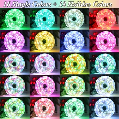 Lovelite Fairy Lights 34 Colors Changing, 2 Pack Total 40FT 120LED 4th of July String Lights Battery USB Operated, Waterproof Twinkle Lights with Remote for Holiday Wedding Party Indoor Outdoor - size: 2 Pack 60LED/40FT (Battery+USB)