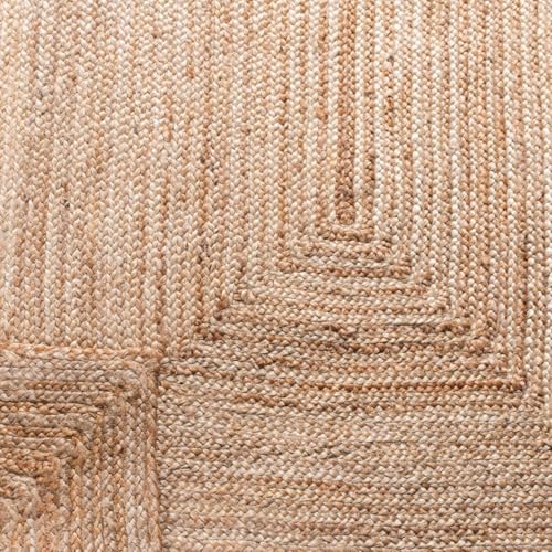 SAFAVIEH Area Rug 3' Round - Cape Cod Collection- Natural Brown, Handmade Braided Flat Weave Jute (CAP252A) - size: 3' (Round)