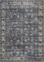 Bloom Rugs Washable Non-Slip 5' x 7' Rug - Black/Brown Traditional Area Rug for Living Room, Bedroom, Dining Room, and Kitchen - Exact Size: 5' x 7' - color: Black / Brown, size: 5' x 7' (Rectangular)