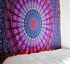 raajsee Purple Tapestry- Best Mandala Wall Hanging- Bedding Tapestry For Bedroom Aesthetic-Size TWIN 140 X 210 CMS - color: Purple, size: 82"L x 52"W