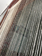 1x2 M Door String Curtain Rare Flat Thread Fringe Window Panel Room Divider Cute Strip Tassel for Wedding Coffee House Restaurant Parts (Coffee & Champagne) - color: Coffee & Champagne