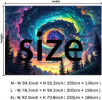 Dermijer Galaxy Space Tapestry Colorful Starry Sky Wall Tapestry Trippy Pine Forest Mountain Tapestries Fantasy Cosmic Landscape Tapestries Wall Hanging Decor for Home 78.7L x 59.1W