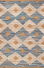 nuLOOM Hand Braided Marla Denim And Jute Diamonds Area Rug, 8x10, Off-white - color: Marla Off-white, size: 7'6" x 9'6" (Rectangular)
