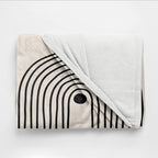 Boho Mid Century Blankets Orange Beige Throws Abstract Modern Aesthetic Bedding Minimalist Sun Leaf Soft Warm Bed Bedding Blankets for Couch Bedroom Sofa Office Cozy Flannel Blanket 50"X60"