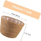 Veemoon 2pcs Wicker Planter Basket, Rustic Straw Woven Flower Basket Arrangement Flower for Plants Laundry Bin Storage Woven Plant Pot Hanging Seaweed Girl Toddler Hanging Seaweed 10. 41x10. 41x7.