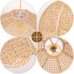 Arturesthome 1 Light Rattan Woven Pendant Light,Hand-Woven Flower Shaped Ceiling Chandelier,Handmade Hanging Lamp Shade for Dining Room Bar Cafe Rustic Decor D 23.6″*12.59″ - size: 23.6" * 12.6"