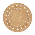 Savi Home Hand Woven Jute Braided Dot Rug, 3' Round - Natural, Reversible Area Rugs for Living Room, Farmhouse, Kitchen, Handcrafted 3 Feet Round Area Rugs - Natural - color: Natural, size: 3" (Round)