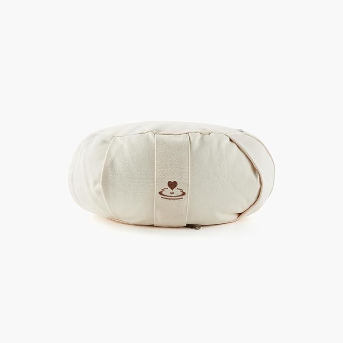 Myga Zafu Yoga Meditation Cushion with Washable Cover - Floor Cushion Pillow with Natural Buckwheat Filling - Soft Round Cotton Design for Meditating or Pranayama Exercises