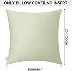 4-Pack 100% Cotton Comfortable Solid Decorative Throw Pillow Case,Thmyo Square Cushion Cover Pillowcase Sublimation Blank Pillow Covers DIY Throw Pillowcase for Sofa Couch(26x26 inch/ 66x66cm,Beige)