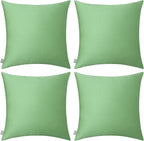 Thmyo 4-Pack 100% Cotton Comfortable Solid Decorative Throw Pillow Case, Square Cushion Cover Pillowcase Sublimation Blank Pillow Covers DIY Throw Pillowcase(16x16 inch/ 40x40cm,Sage Green)