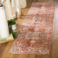 SAFAVIEH Persian Collection Runner Rug - 2'2" x 8', Red & Orange, Distressed Design, Non-Shedding & Easy Care, Ideal for High Traffic Areas in Living Room, Bedroom (VTP471Q) - size: 2'2" x 8' (Runner)