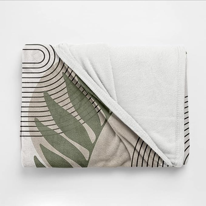 Boho Mid Century Throws Blankets Beige Yellow Modern Abstract Throw Blankets Minimalist Sun Boho Geometric Aesthetic Soft Warm Bed Bedding Women Blankets for Couch Bedroom Office 50"x60"